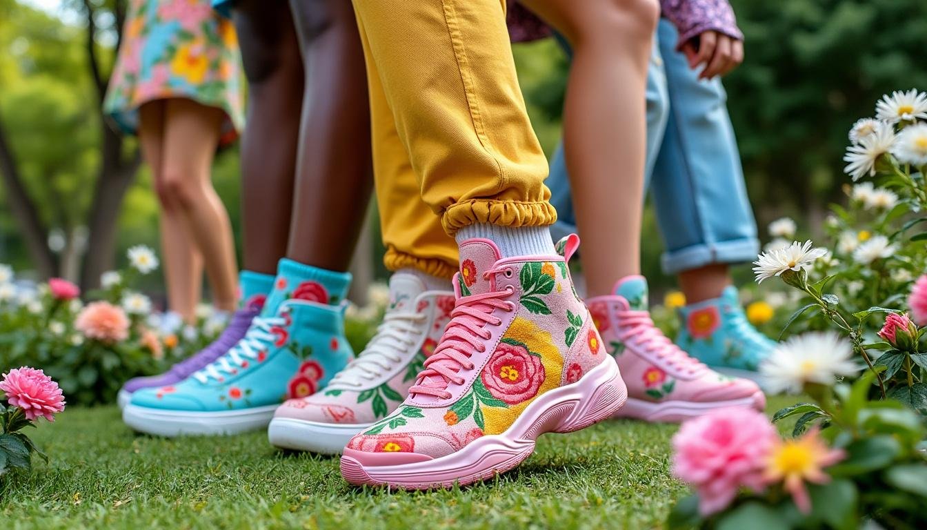 plongez dans l'univers coloré des sneakers fleuries de 2025 ! découvrez les modèles les plus tendance qui associent style et confort, et préparez-vous à faire des pas audacieux avec des designs floraux à la pointe de la mode.