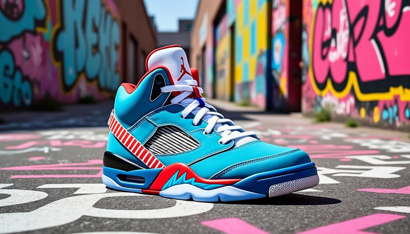 découvrez les jordan 5 off-white, une fusion audacieuse entre le street art et l'univers des sneakers. ce modèle unique allie style contemporain et héritage culturel, offrant une esthétique saisissante pour les passionnés de mode urbaine. ne manquez pas cette icône qui redéfinit le sneaker game.
