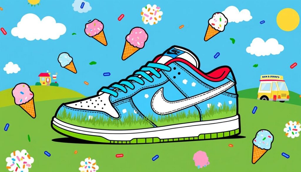 découvrez l'univers coloré et audacieux des nike sb dunk low 'ben & jerry’s chunky dunky'. plongez dans l'histoire inspirante de cette sneaker iconique, mélangeant style, confort et créativité, tout en célébrant la collaboration unique entre nike et la célèbre crème glacée.