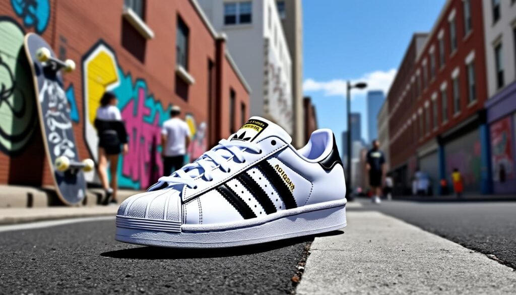 découvrez l'adidas superstar, la sneaker emblématique au design shell-toe qui a révolutionné le monde du streetwear et du hip-hop. un incontournable alliant style et confort, parfaite pour chaque fashionista.