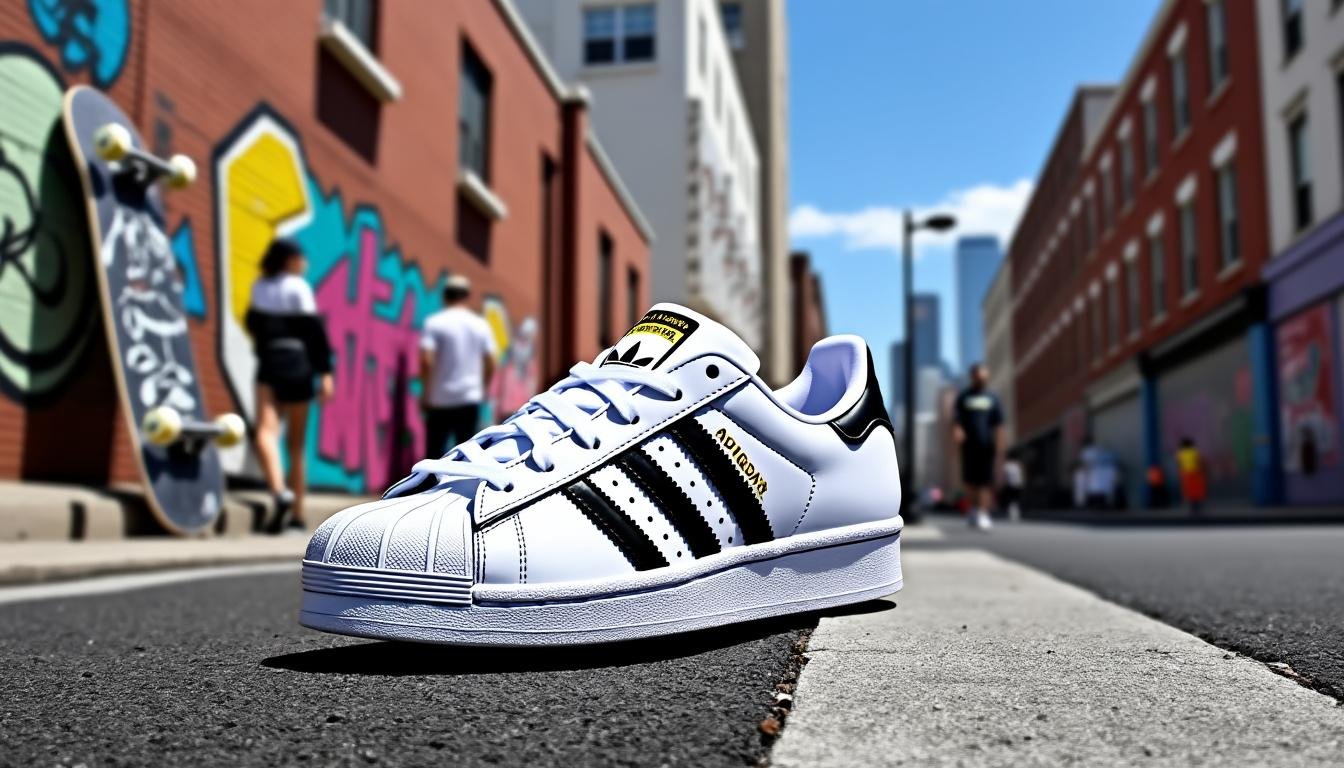 découvrez l'adidas superstar, la sneaker emblématique au design shell-toe qui a révolutionné le monde du streetwear et du hip-hop. un incontournable alliant style et confort, parfaite pour chaque fashionista.