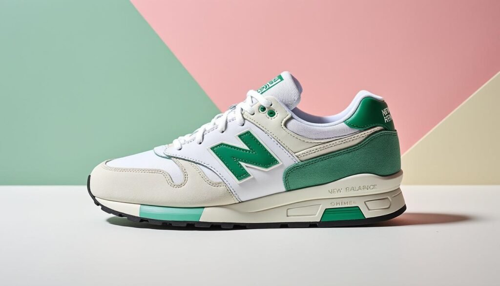 plongez dans l'univers rétro avec la new balance 550 'white/green', une sneaker emblématique qui évoque les années 80. alliant confort moderne et design vintage, ce modèle est parfait pour ceux qui souhaitent allier style et histoire. faites le plein de nostalgie avec cette paire incontournable !