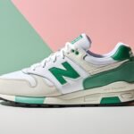 plongez dans l'univers rétro avec la new balance 550 'white/green', une sneaker emblématique qui évoque les années 80. alliant confort moderne et design vintage, ce modèle est parfait pour ceux qui souhaitent allier style et histoire. faites le plein de nostalgie avec cette paire incontournable !