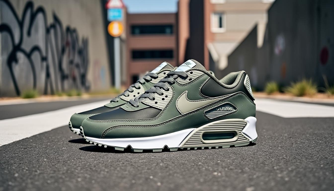 plongez dans l'univers de la mode avec la nouvelle nike air max 90 'reverse duck camo'. ce modèle emblématique allie confort et style audacieux, avec un design unique qui ravive le classique. ne manquez pas l'occasion de redécouvrir ces sneakers incontournables qui font sensation sur le pavé.