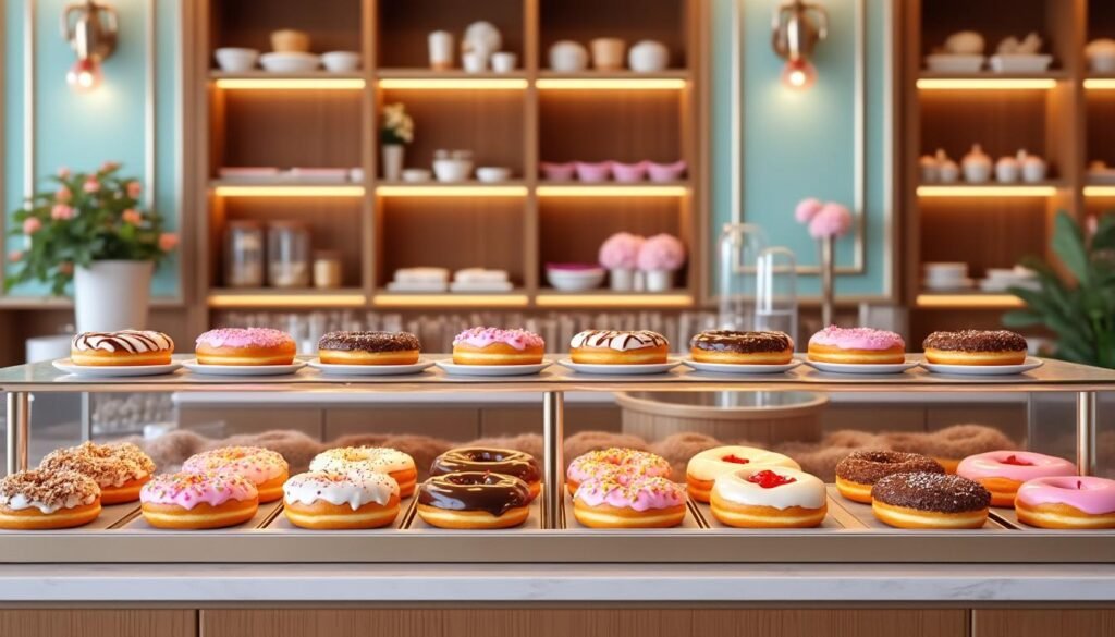 laissez-vous tenter par les saveurs uniques de la maison du donut : un assortiment de donuts gourmands, préparés avec passion et des ingrédients de qualité pour une expérience sucrée inoubliable !
